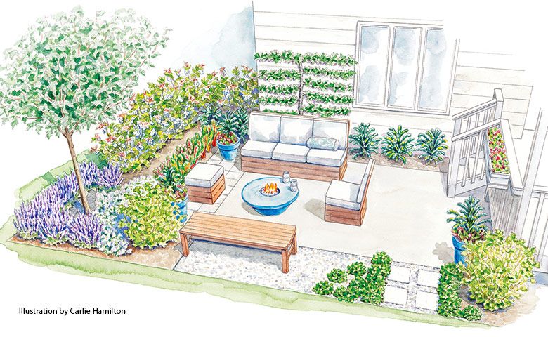 a hand-drawn plan for an edible garden layout.