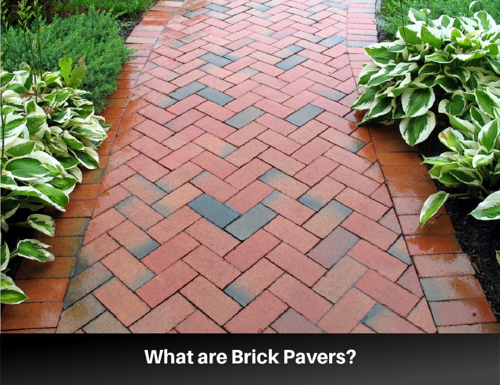 brick and concrete pavers laid in an alternating pattern to create a charming garden path